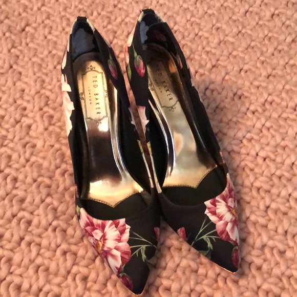Shoes | Ted Baker Floral Heels | Poshmark